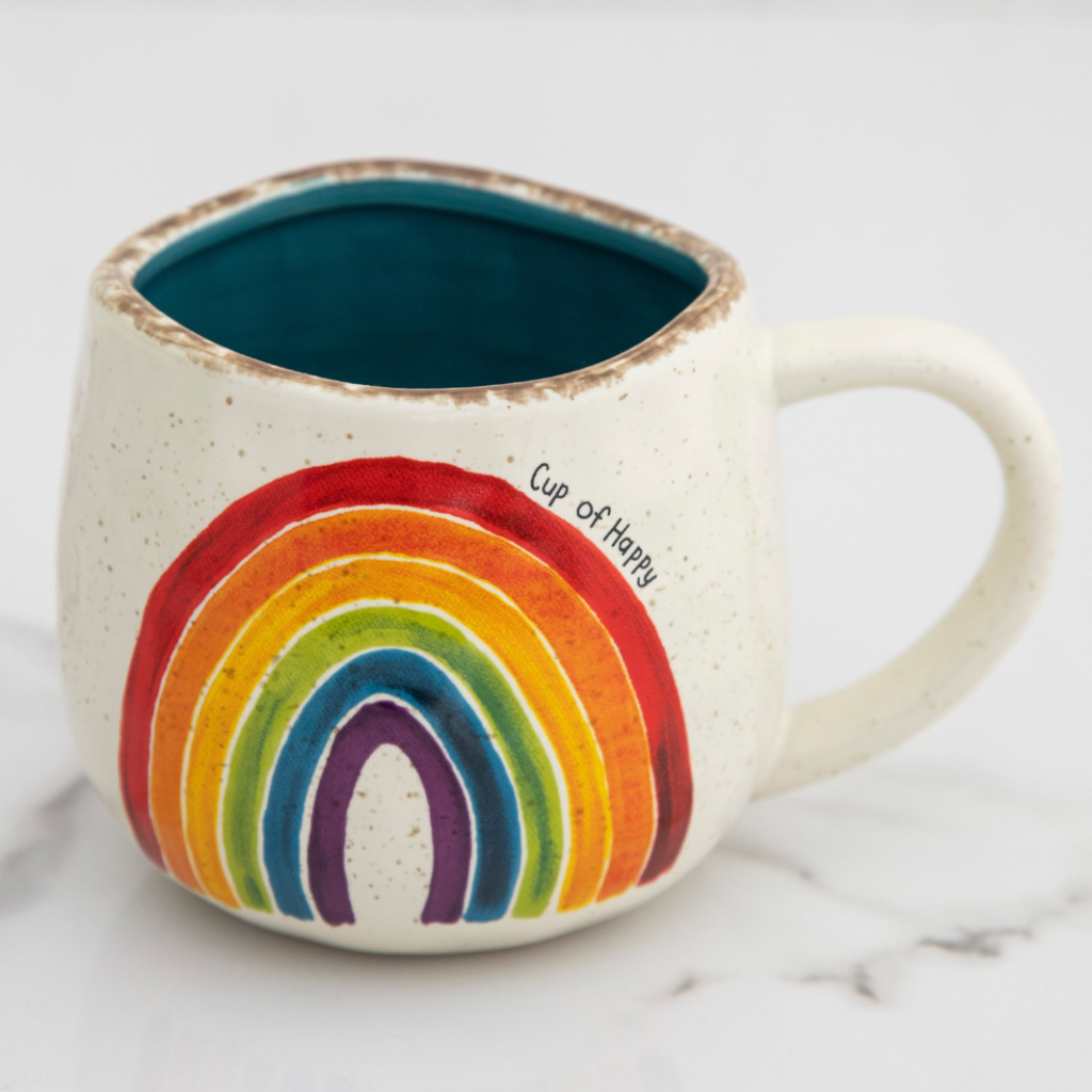 Cup Of Happy Rainbow Artisan Mug Natural Life Home - Mugs & Glasses