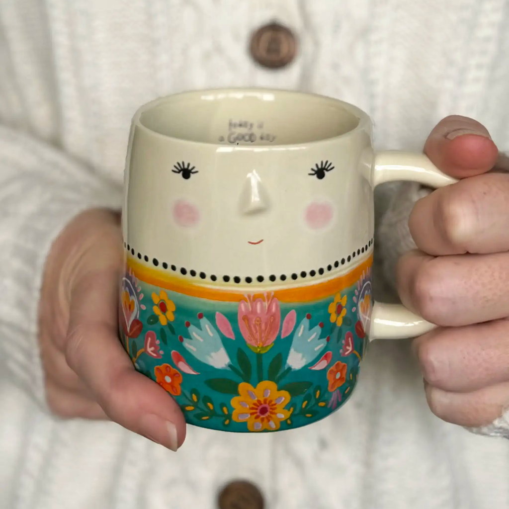 Today Is A Good Day Folk Lady Mug Natural Life Home - Mugs & Glasses