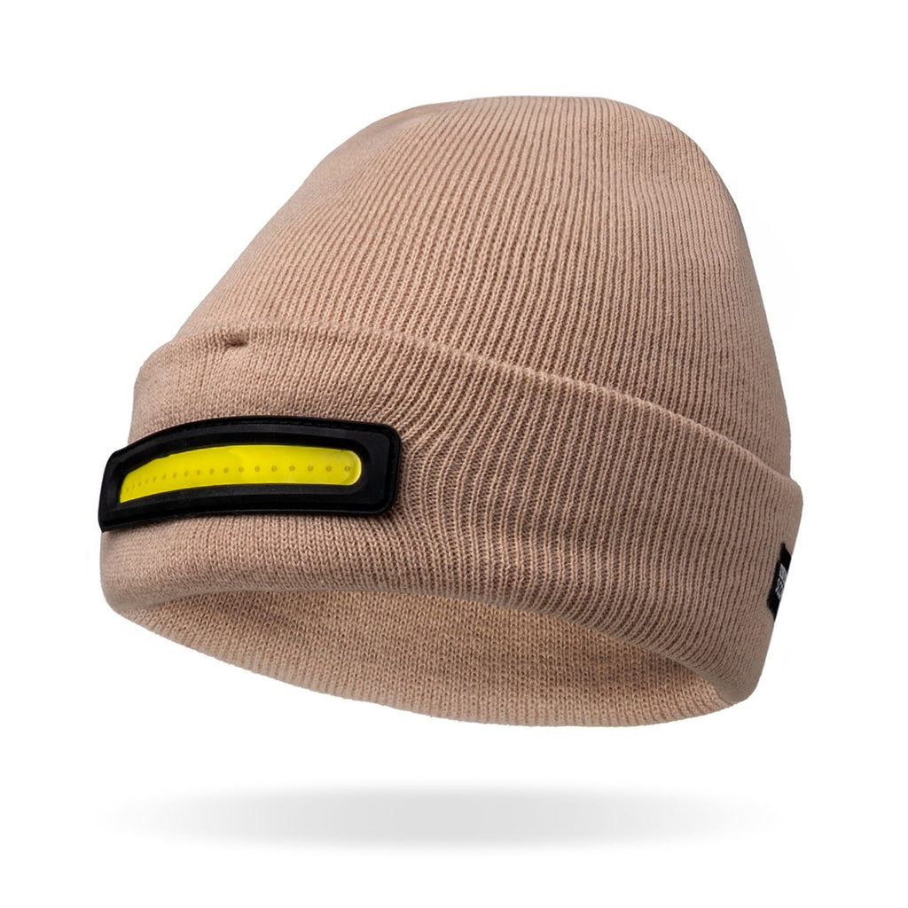 Cream Night Watch Rechargeable LED Beanie - Womens Night Scope Apparel & Accessories - Winter - Adult - Hats