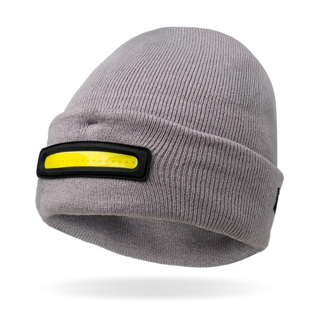 Gray Night Watch Rechargeable LED Beanie - Womens Night Scope Apparel & Accessories - Winter - Adult - Hats