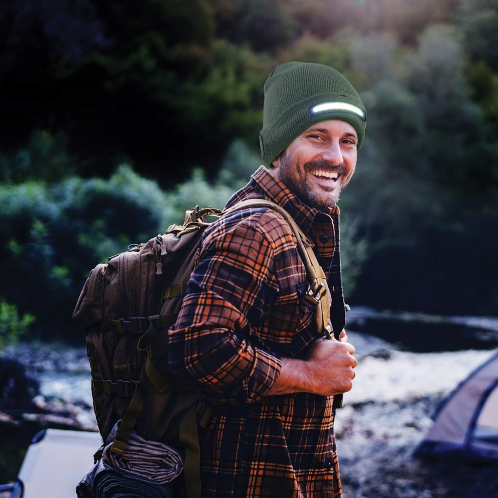 Night Watch Rechargeable COB LED Beanie Adult Hat Night Scope Apparel & Accessories - Winter - Adult - Hats