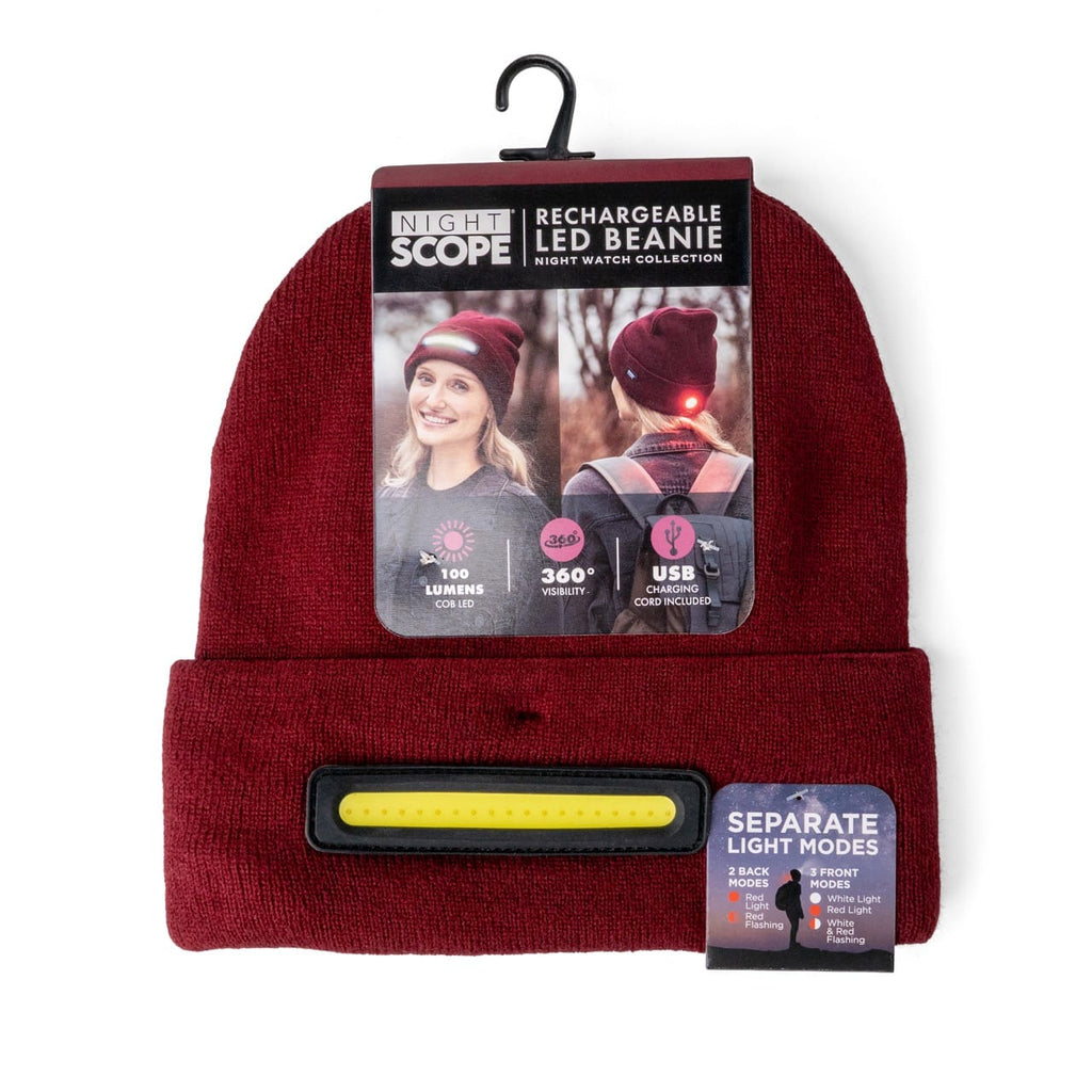 Night Watch Rechargeable LED Beanie - Womens Night Scope Apparel & Accessories - Winter - Adult - Hats