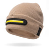 Tan Reflective Rechargeable LED Beanie - Unisex Night Scope Apparel & Accessories - Winter - Adult - Hats