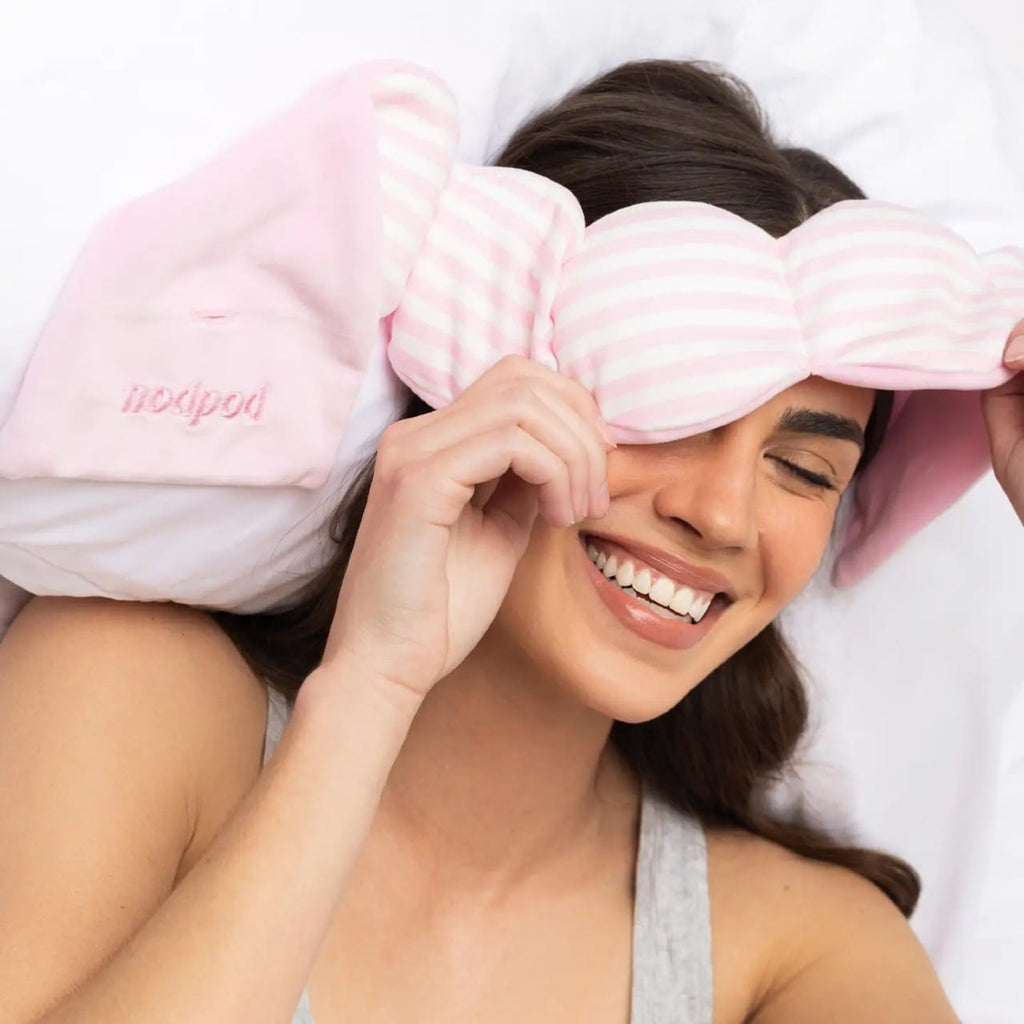 Nodpod Weighted Sleep Mask - Pink Cabana Nodpod Home - Bath & Body