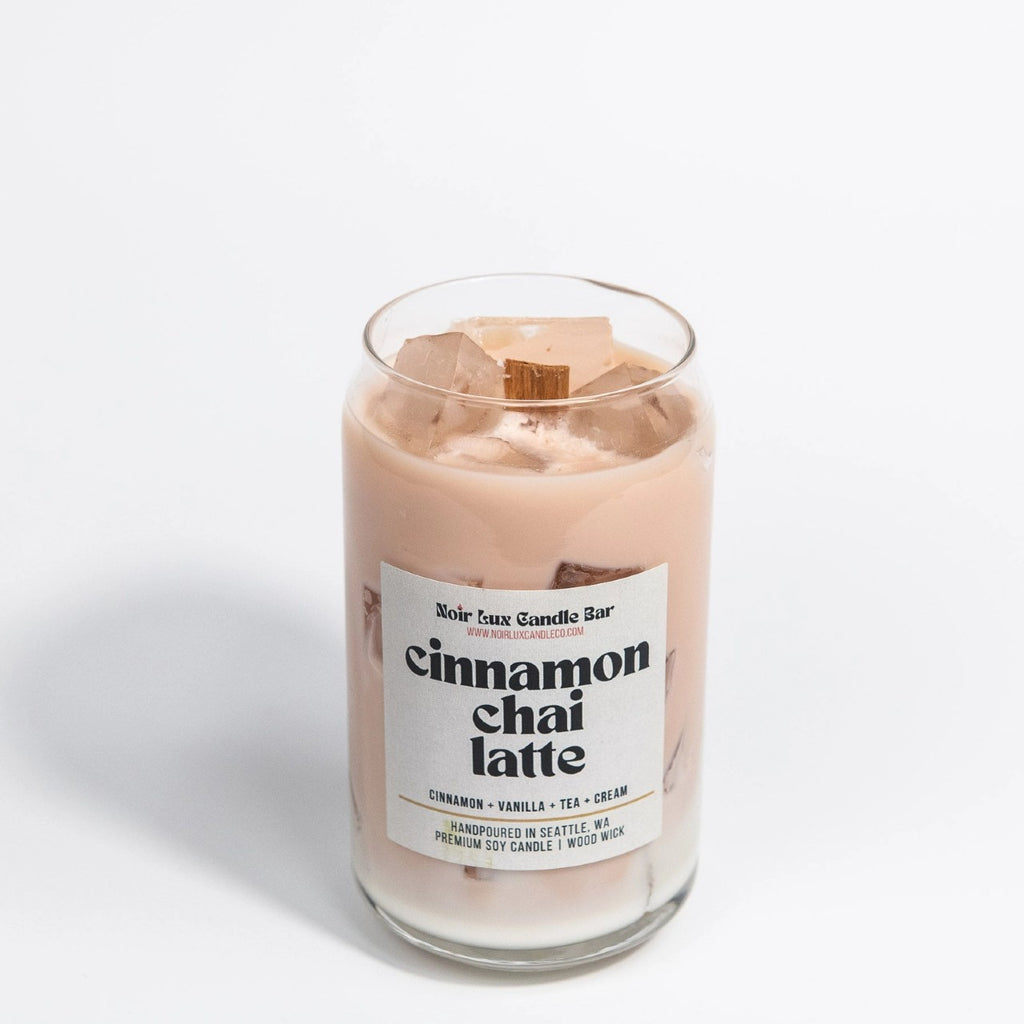 Iced Cinnamon Chai Latte Coffee Candle Noir Lux Candle Co Home - Candles