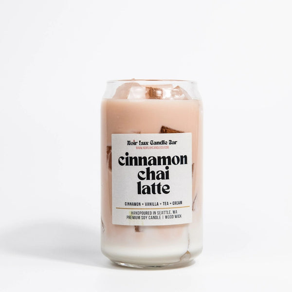 Iced Cinnamon Chai Latte Coffee Candle Noir Lux Candle Co Home - Candles
