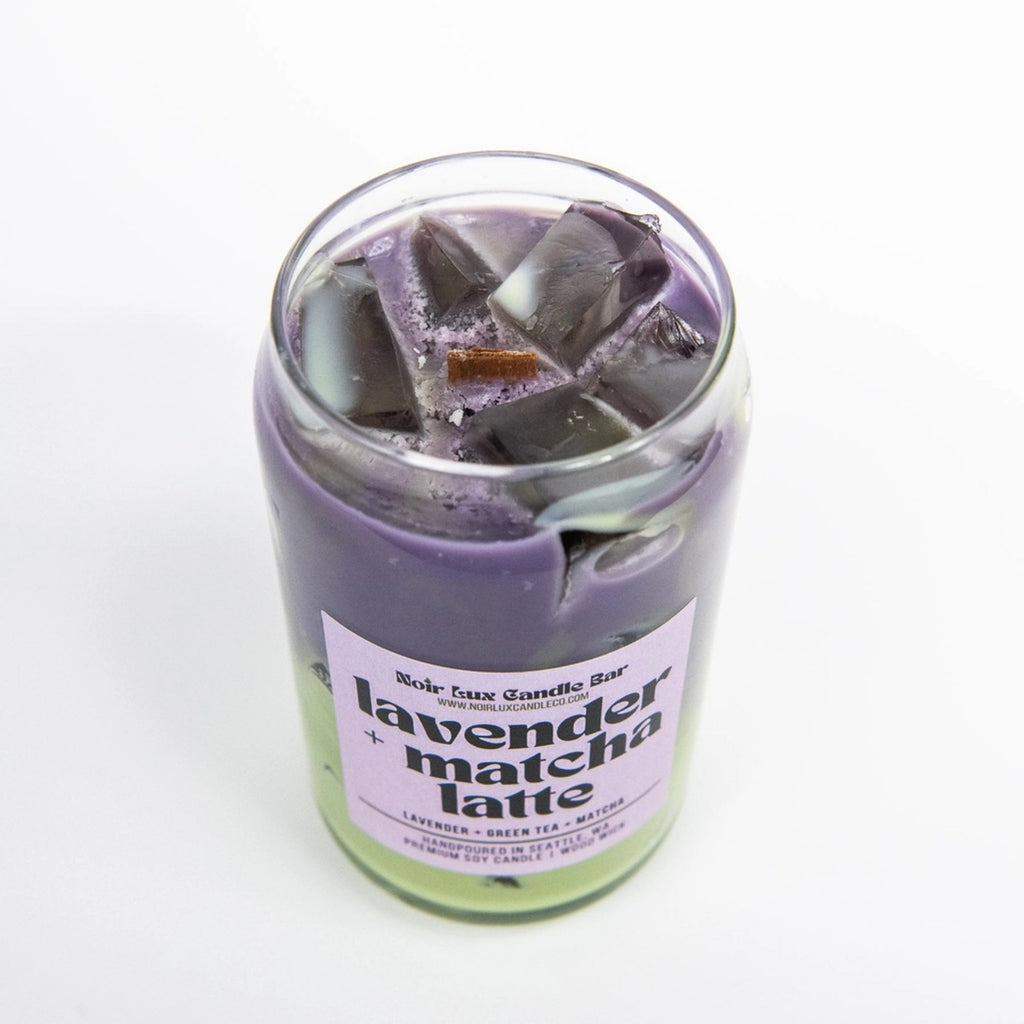 Iced Lavender Matcha Latte Coffee Candle Noir Lux Candle Co Home - Candles
