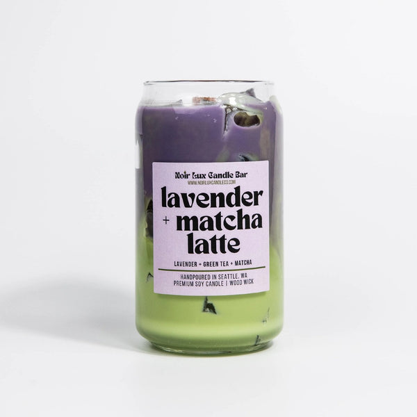 Iced Lavender Matcha Latte Coffee Candle Noir Lux Candle Co Home - Candles