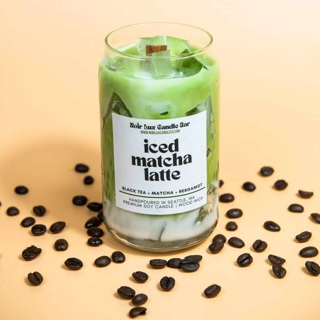 Iced Matcha Latte Coffee Candle Noir Lux Candle Co Home - Candles