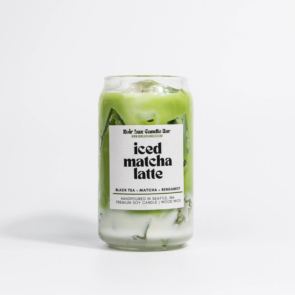 Iced Matcha Latte Coffee Candle Noir Lux Candle Co Home - Candles