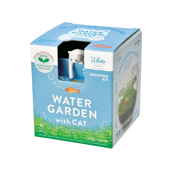 Water Garden With Cat - White Noted Home - Garden - Plant & Herb Growing Kits