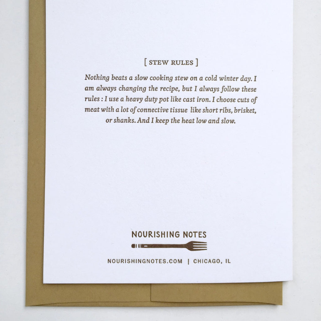Stew Birthday Card Nourishing Notes Cards - Birthday