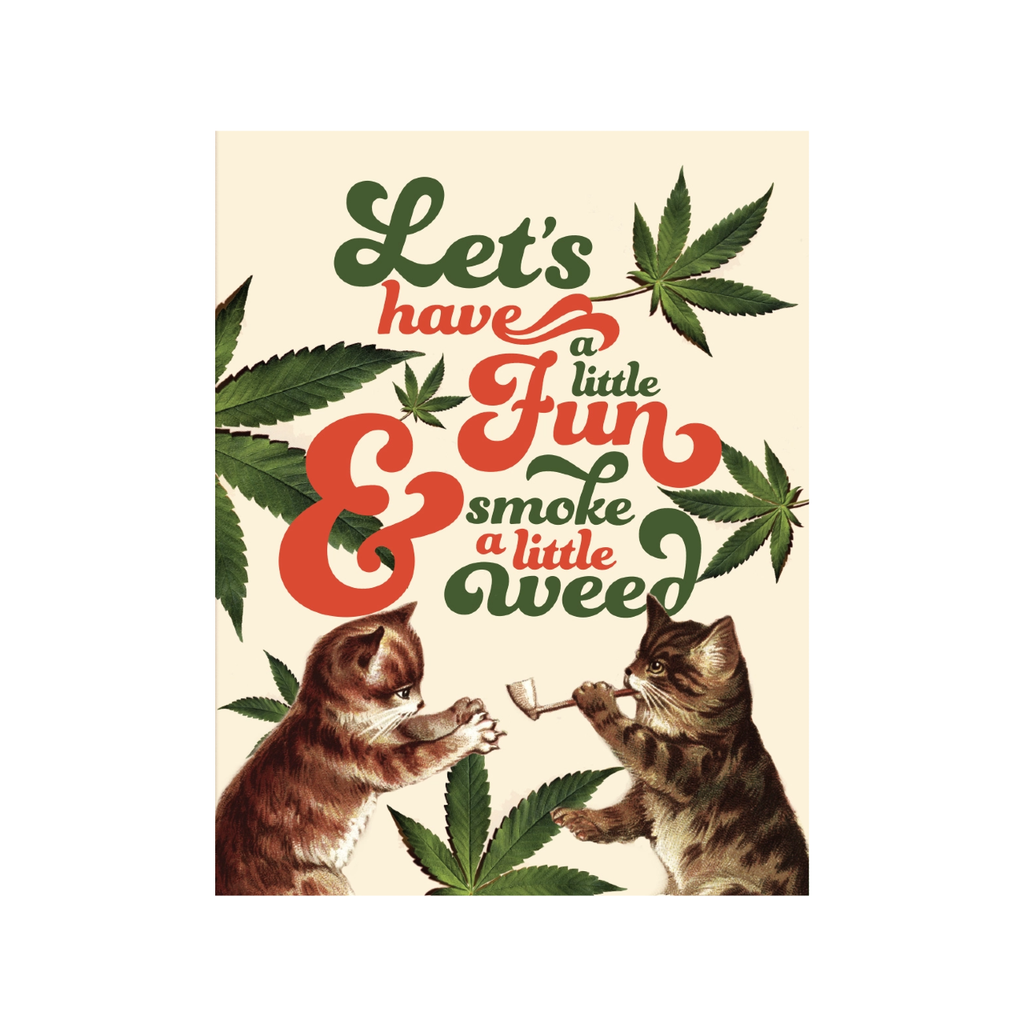 Fun Cats Weed Blank Card OffensiveDelightful Cards - Any Occasion