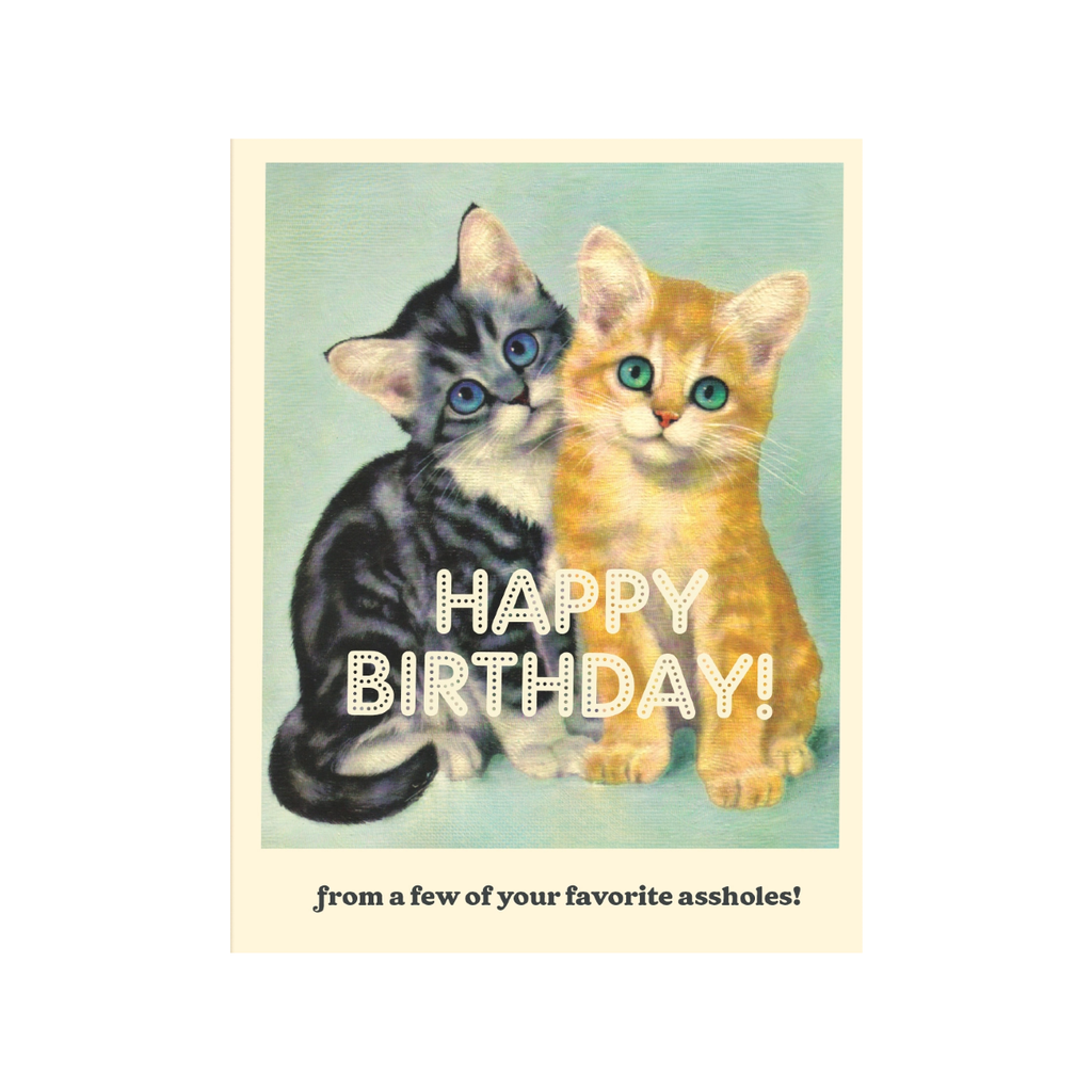 Asshole Cats Birthday Card OffensiveDelightful Cards - Birthday