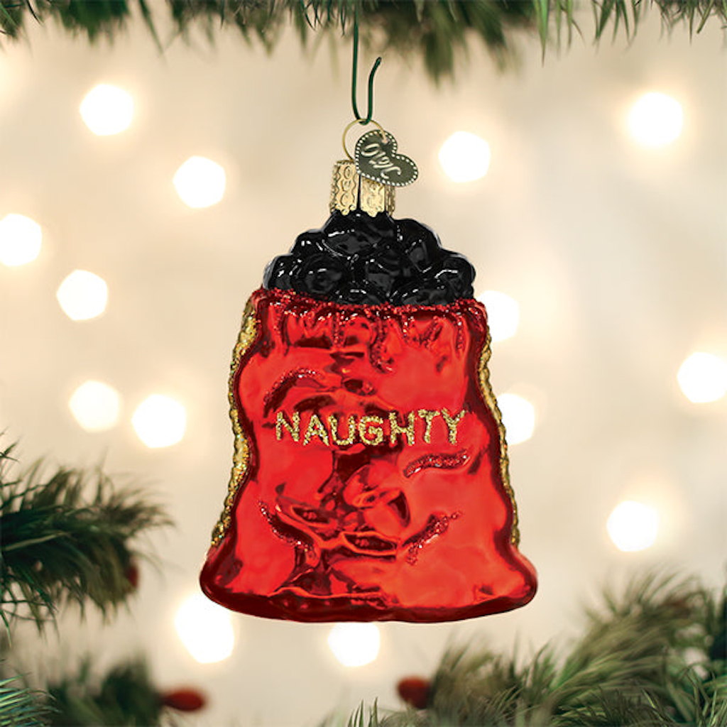 Bag Of Coal Ornament Old World Christmas Holiday - Ornaments