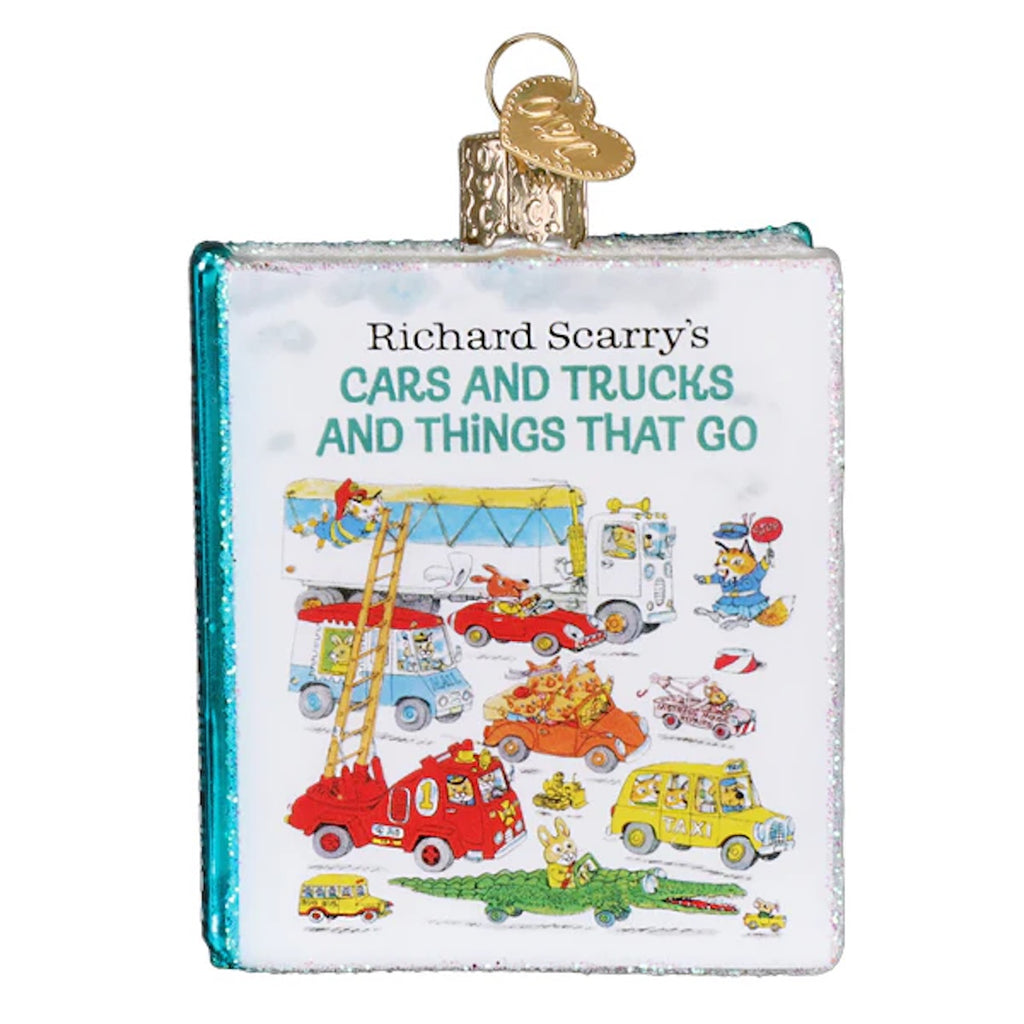 Cars & Trucks & Things That Go Book Ornament Old World Christmas Holiday - Ornaments
