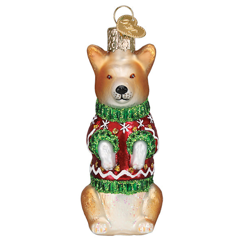 Christmas Corgi Ornament Old World Christmas Holiday - Ornaments