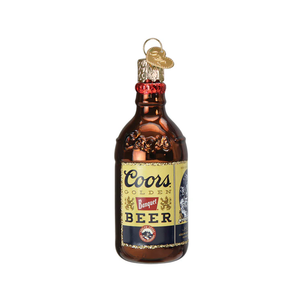 Coors Banquet Bottle Ornament Old World Christmas Holiday - Ornaments