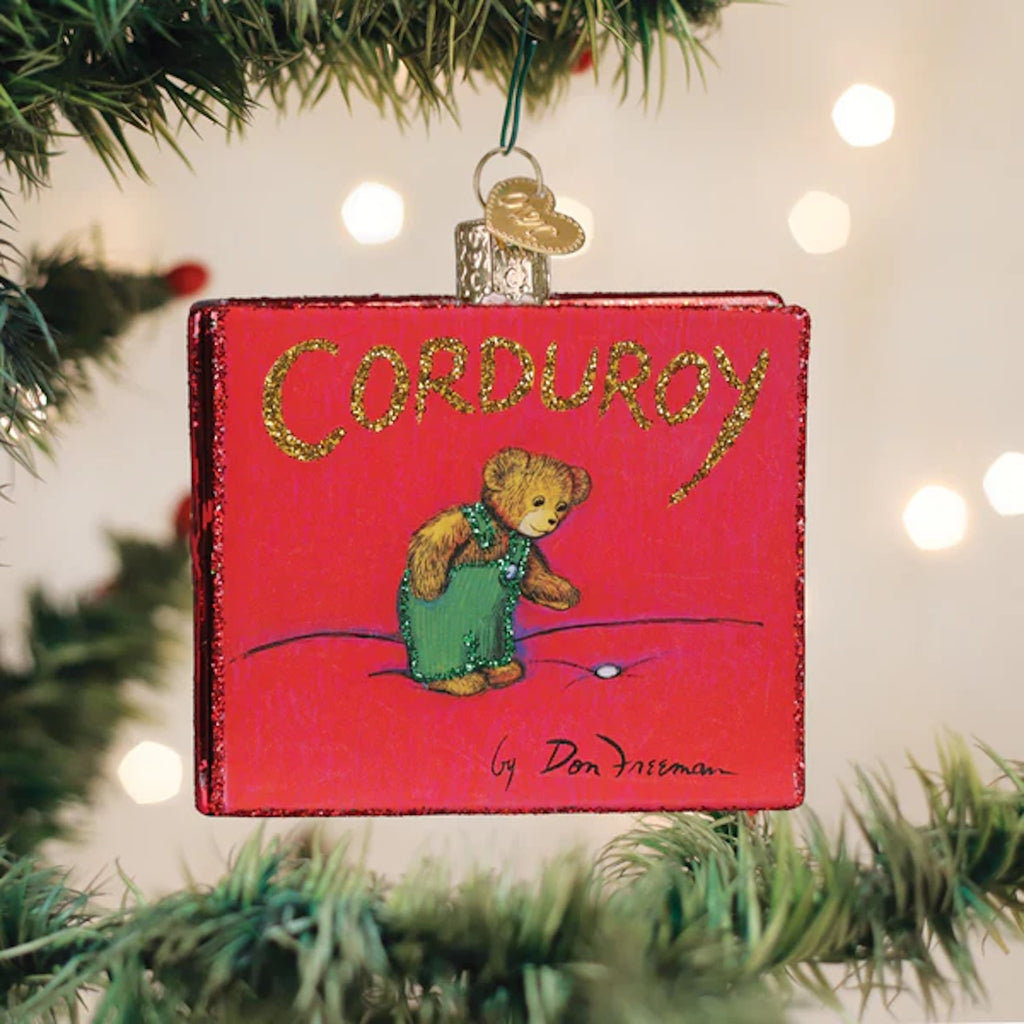 Corduroy Book Ornament Old World Christmas Holiday - Ornaments