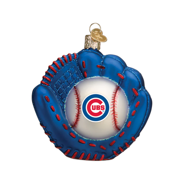 Cubs Baseball Mitt Ornament Old World Christmas Holiday - Ornaments