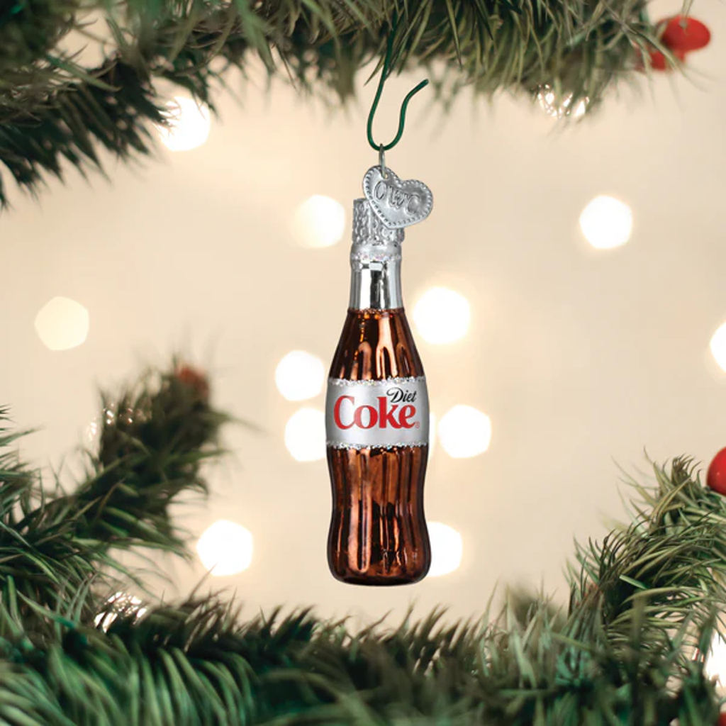 Diet Coke Bottle Mini Ornament Old World Christmas Holiday - Ornaments