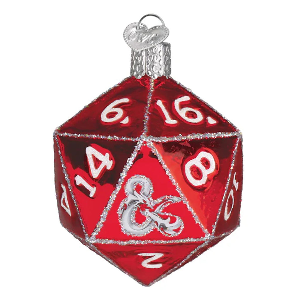 Dungeons & Dragons d20 Dice Ornament Old World Christmas Holiday - Ornaments