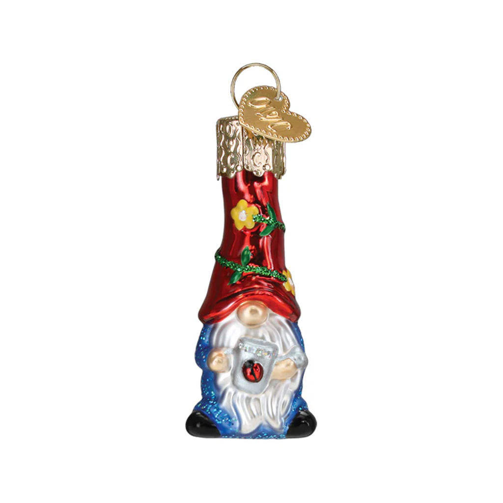 Garden Gnome Mini Ornament Old World Christmas Holiday - Ornaments