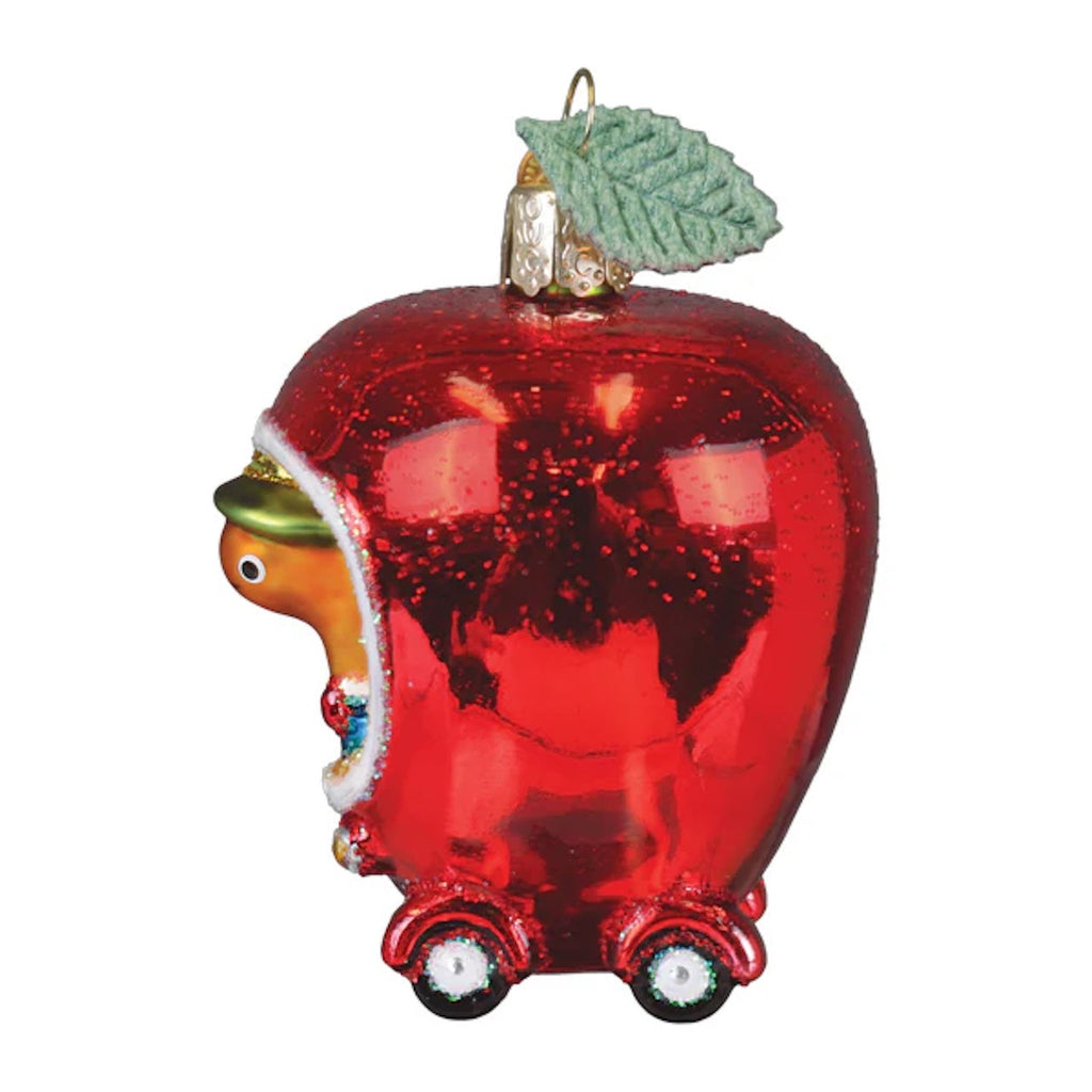 Lowly Worm's Applecar Ornament Old World Christmas Holiday - Ornaments