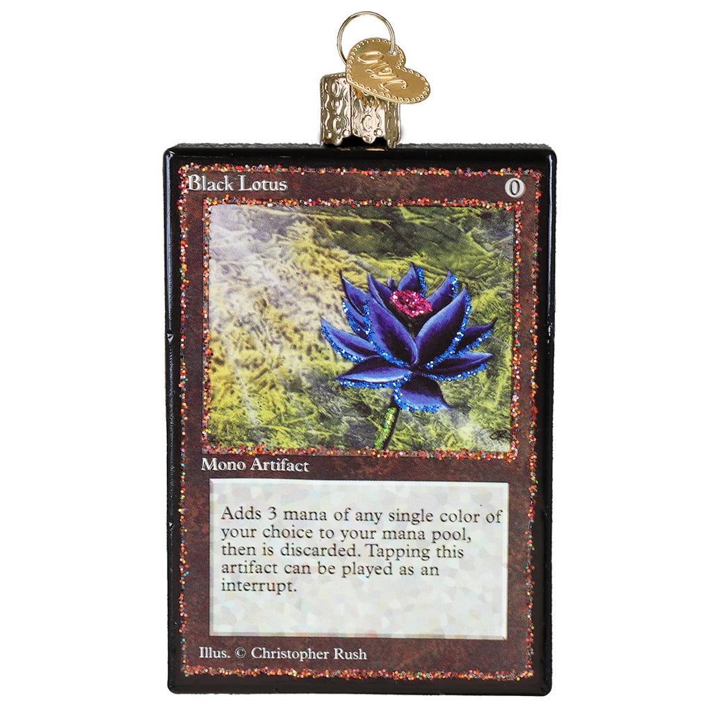 Magic: The Gathering Black Lotus Card Ornament Old World Christmas Holiday - Ornaments