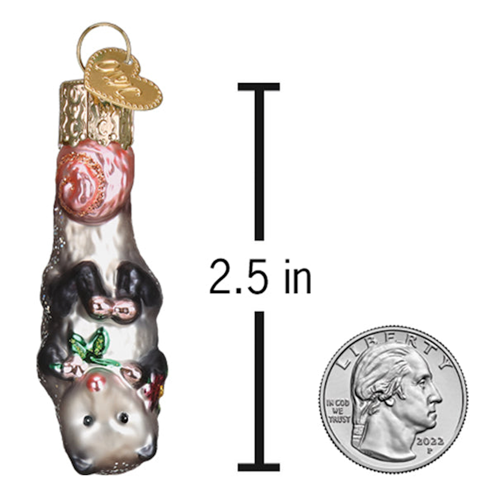 Mini Opossum Ornament Old World Christmas Holiday - Ornaments