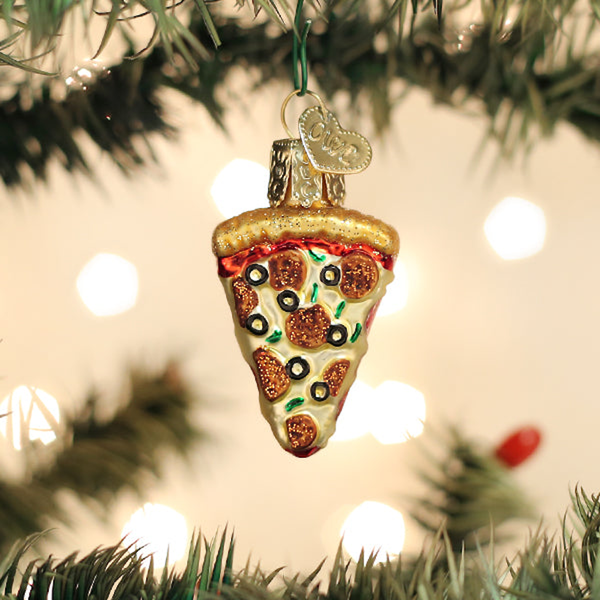 Mini Pizza Slice Ornament Old World Christmas Holiday - Ornaments
