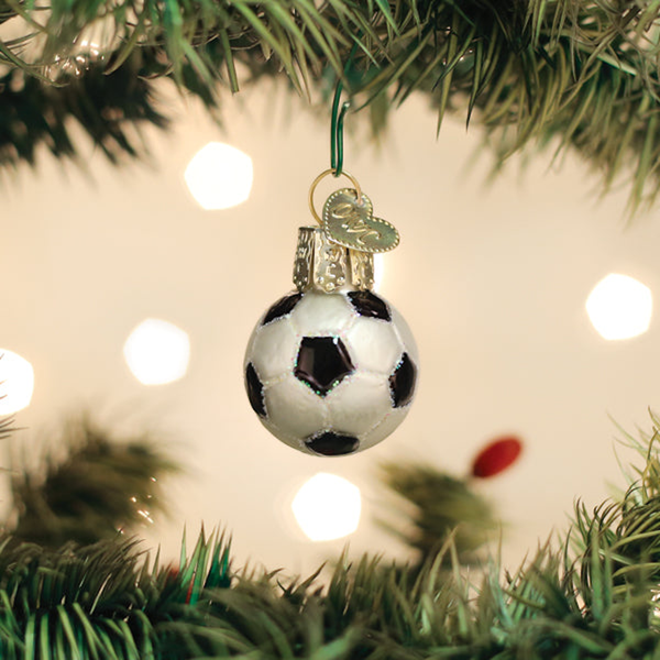 Mini Soccer Ball Ornament Old World Christmas Holiday - Ornaments