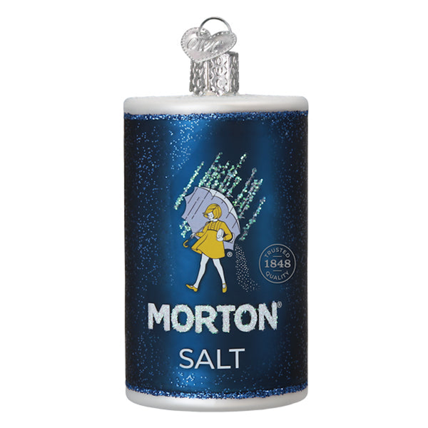 Morton Salt Canister Ornament Old World Christmas Holiday - Ornaments