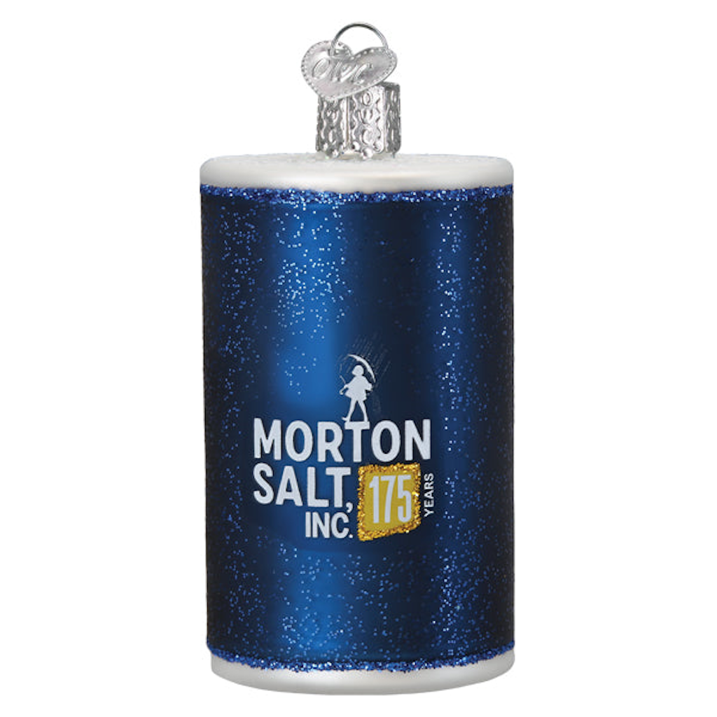 Morton Salt Canister Ornament Old World Christmas Holiday - Ornaments