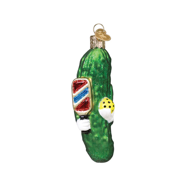 Pickleball Pickle Ornament Old World Christmas Holiday - Ornaments