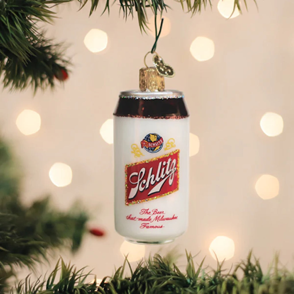 Schlitz Beer Can Ornament Old World Christmas Holiday - Ornaments