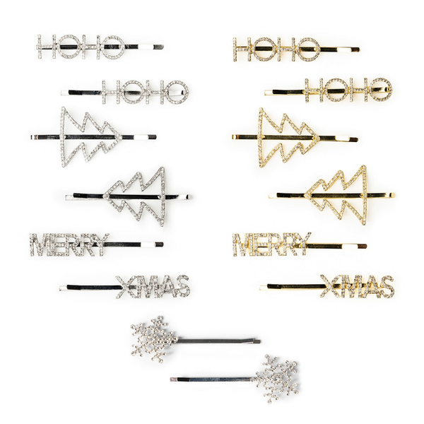 Christmas Bling Hair Clips Olivia Moss Apparel & Accessories - Hair Accessories - Hair Claws & Clips