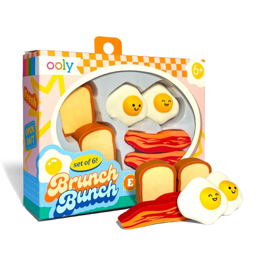 Brunch Bunch Breakfast Erasers - Set Of 6 Ooly Toys & Games - Art & Drawing Toys
