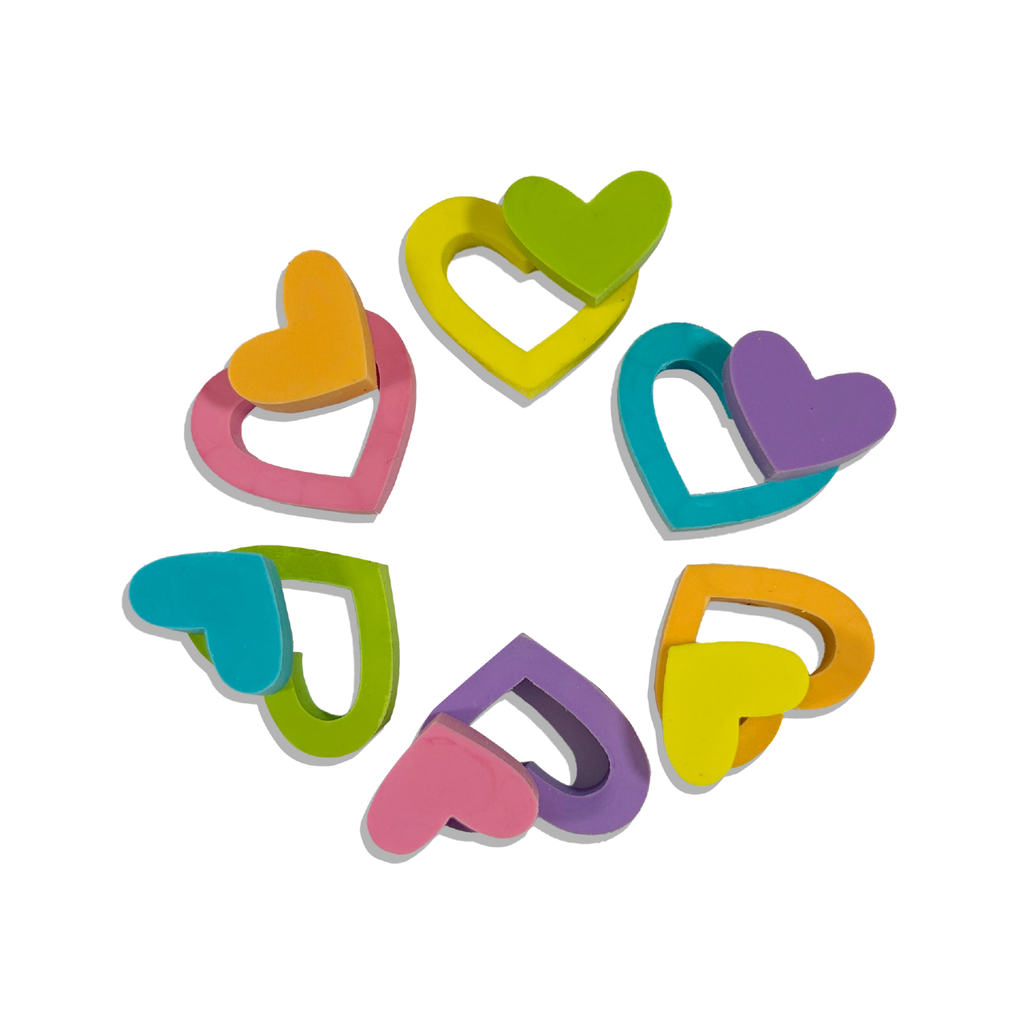 Hearts In Bloom Eraser Set Ooly Toys & Games - Art & Drawing Toys
