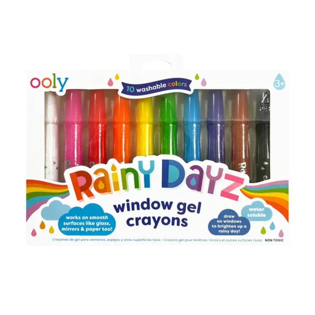 Rainy Dayz Window Gel Crayons - Set Of 10 Ooly Toys & Games - Art & Drawing Toys