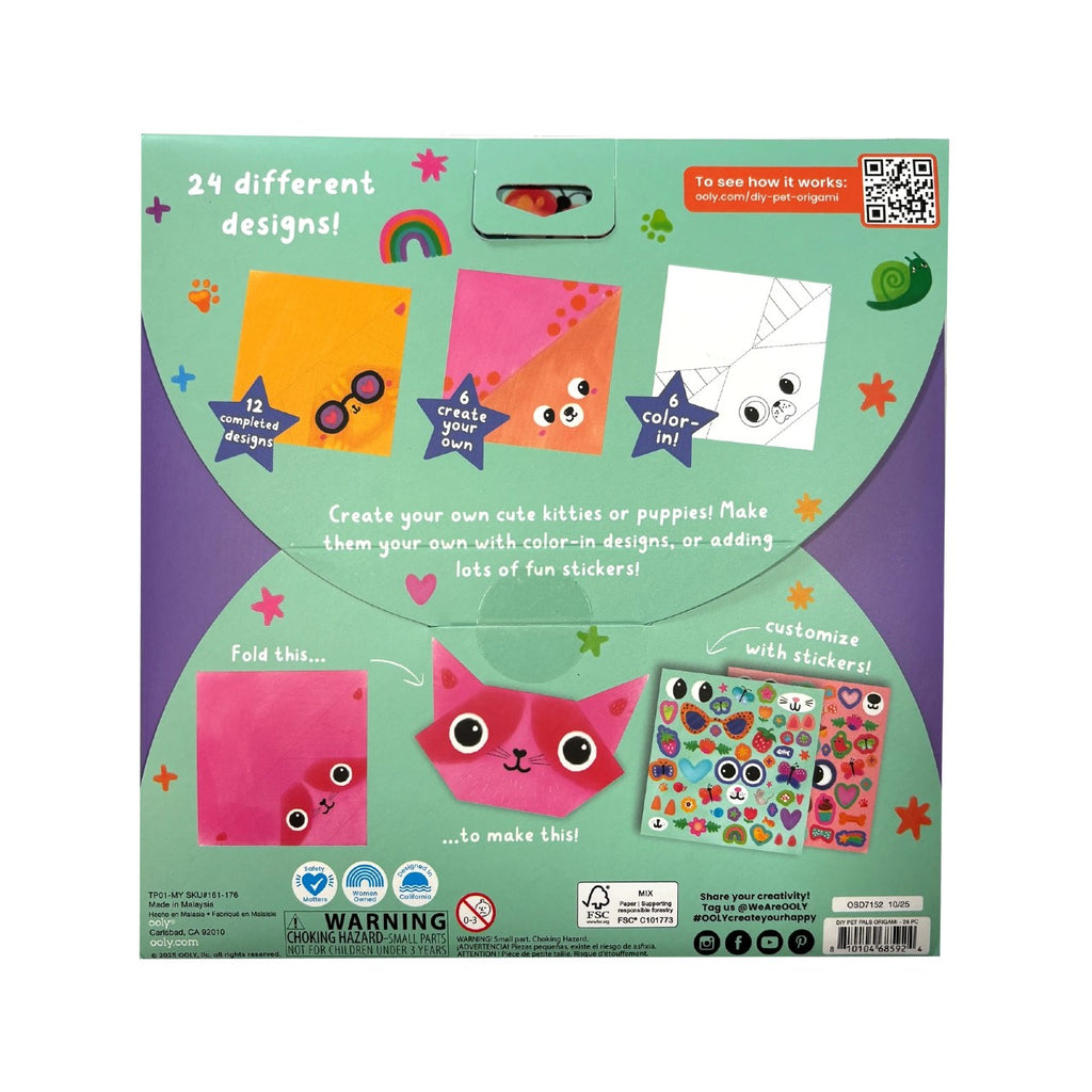 D.I.Y. Pet Pals Origami Kit Ooly Toys & Games - Crafts & Hobbies