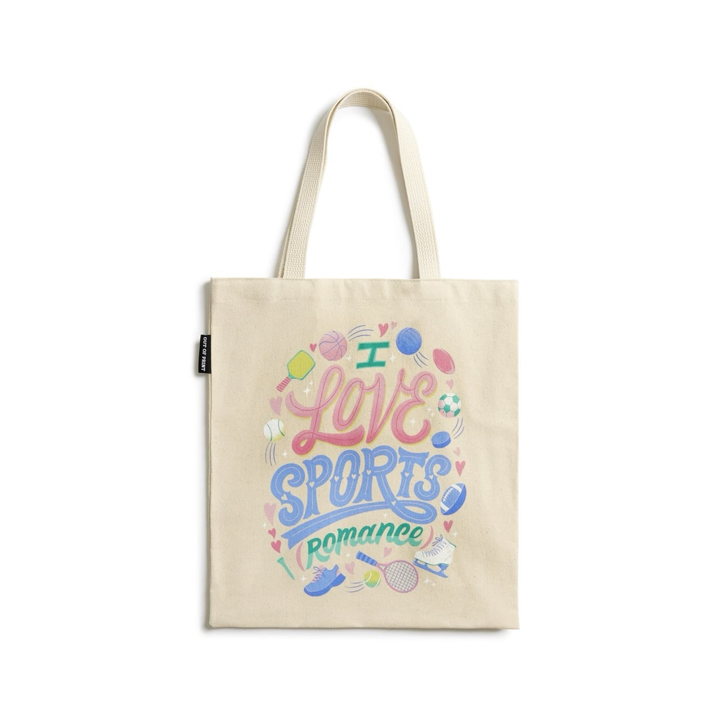I Love Sports (Romance) Tote Bag Out Of Print Apparel & Accessories - Bags - Reusable Shoppers & Tote Bags