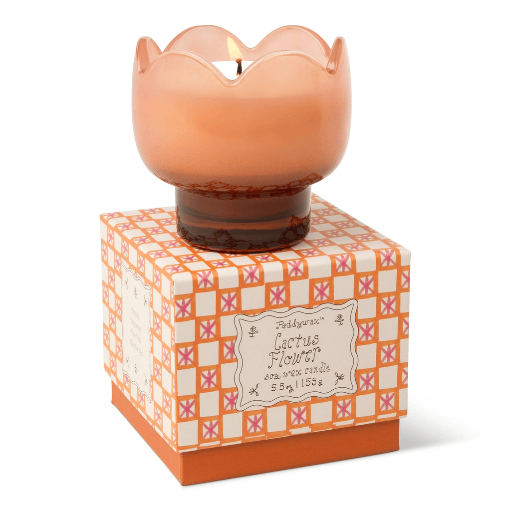 Cactus Flower Tulip Glass Candle - 5.5oz Paddywax Home - Candles
