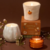 Flaming Pumpkin White Metallic Pumpkin Candle - 9oz Paddywax Home - Candles