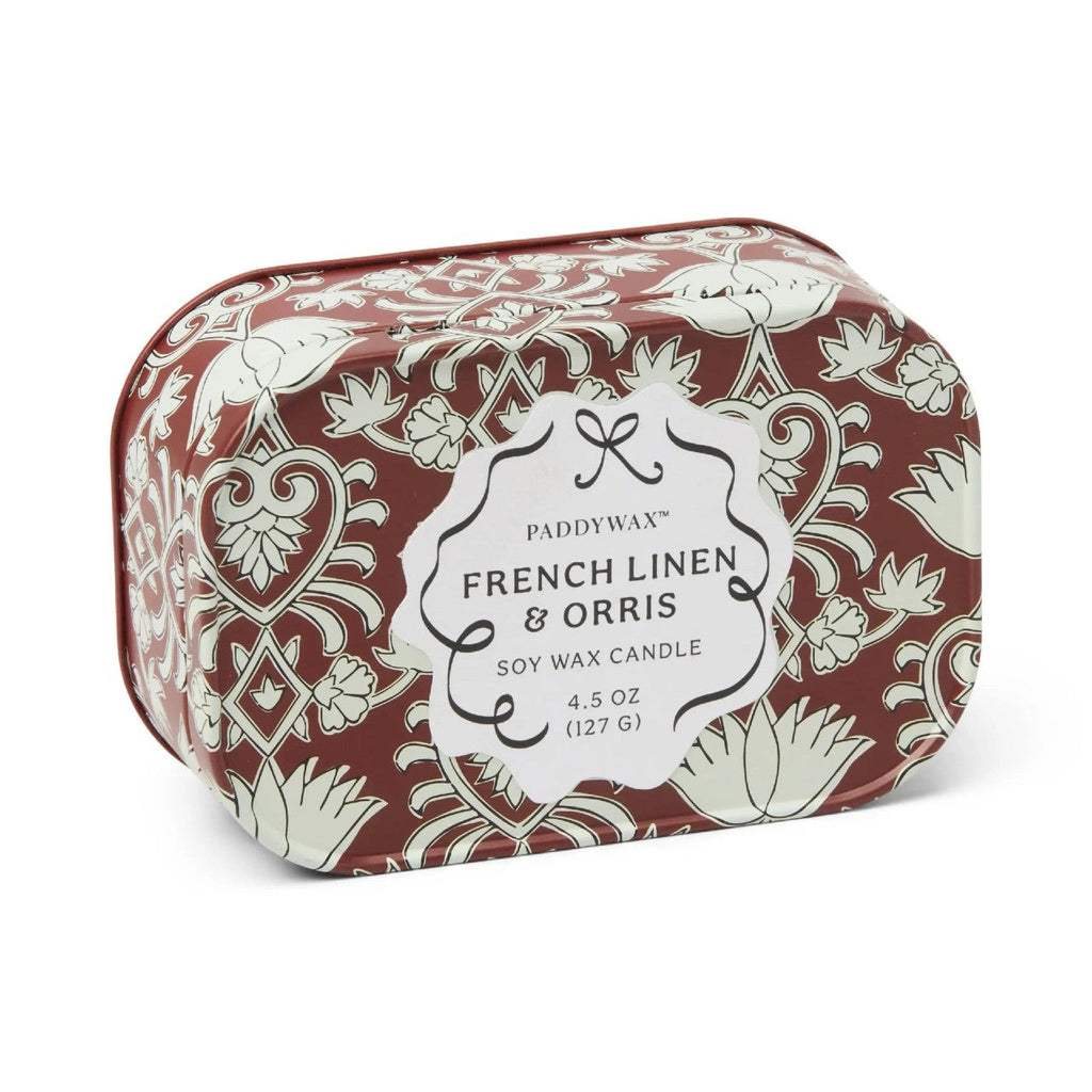 French Linen & Orris Cherie Tin Candle - 4.5oz Paddywax Home - Candles