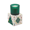 Green Ribbed Mercury Boxed Candle - Balsam And Fir Paddywax Home - Candles - Holiday