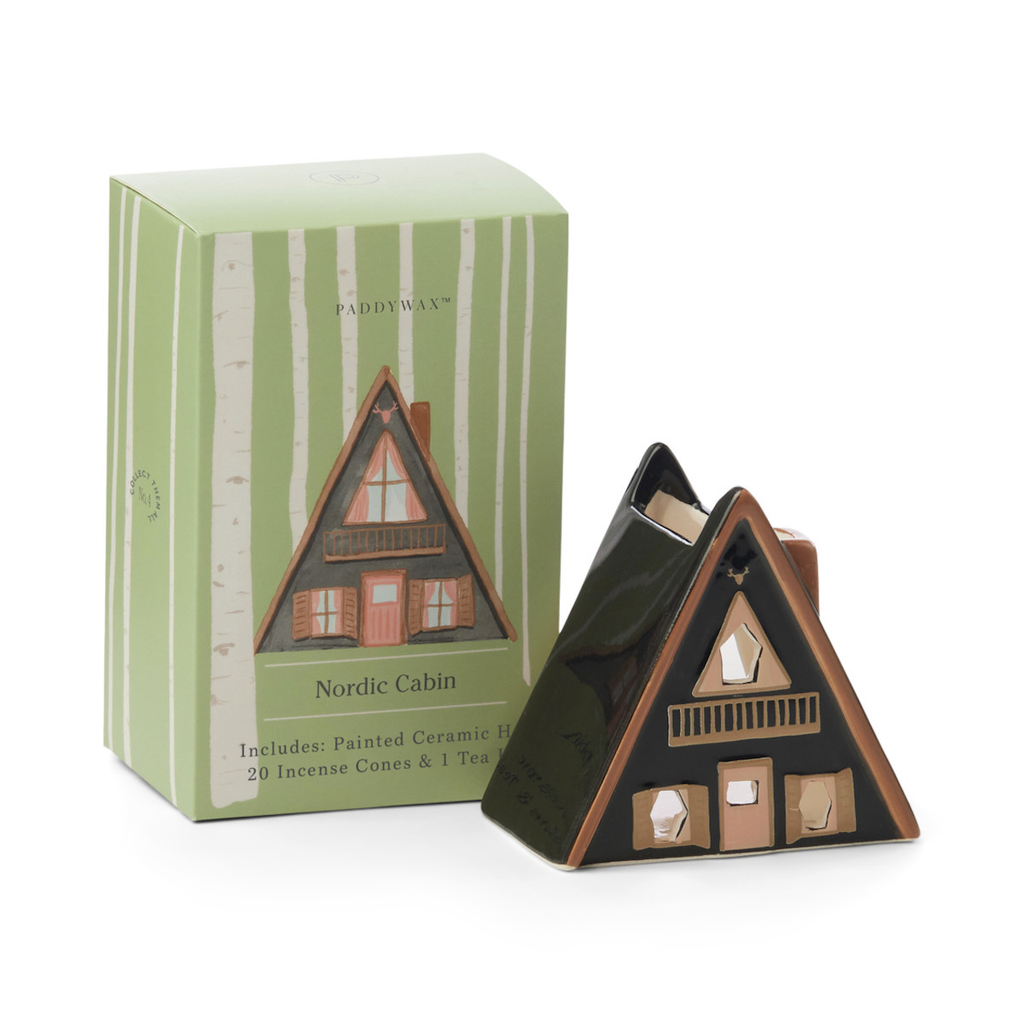 No 01 Nordic Cabin Ceramic Incense &amp; Tea Light Holder Paddywax Home - Candles - Incense, Diffusers, Air Fresheners & Room Sprays