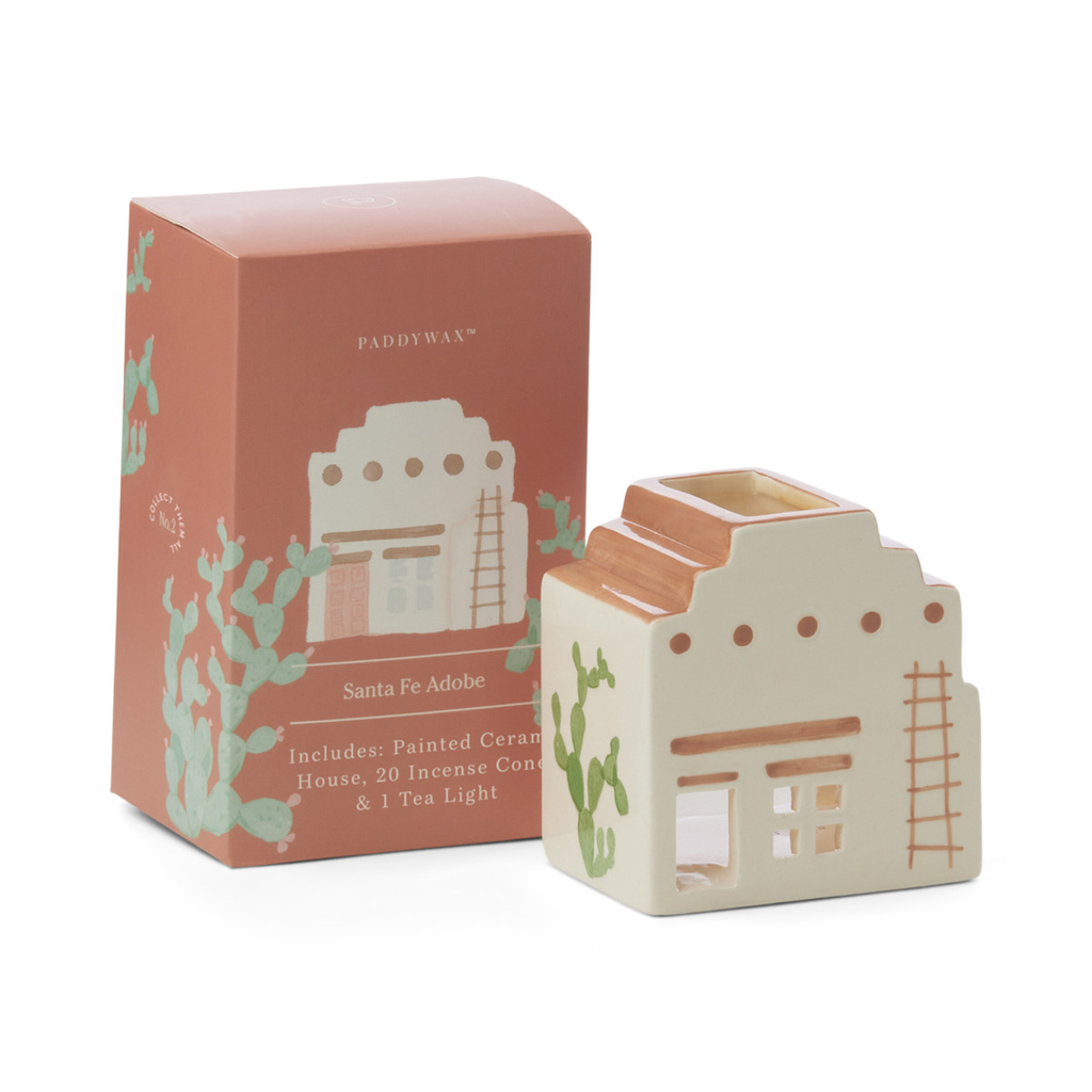 No 03 Santa Fe Adobo Ceramic Incense &amp; Tea Light Holder Paddywax Home - Candles - Incense, Diffusers, Air Fresheners & Room Sprays