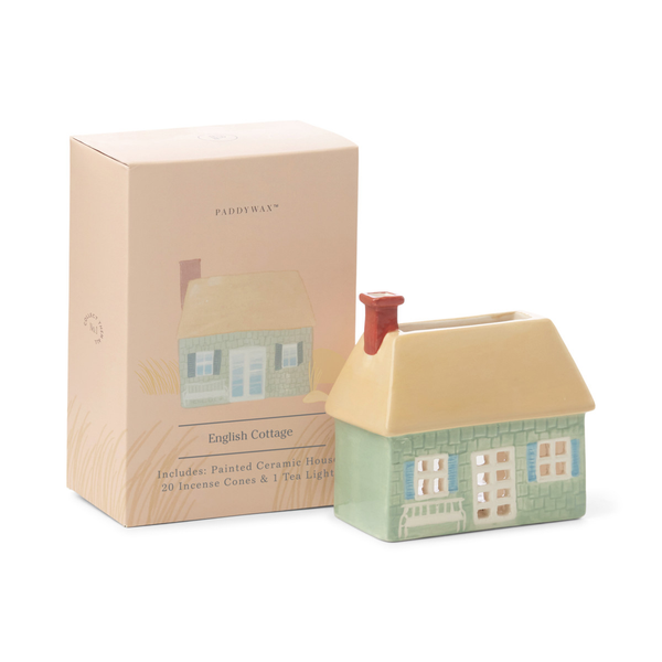 No 04 English Cottage Ceramic Incense &amp; Tea Light Holder Paddywax Home - Candles - Incense, Diffusers, Air Fresheners & Room Sprays