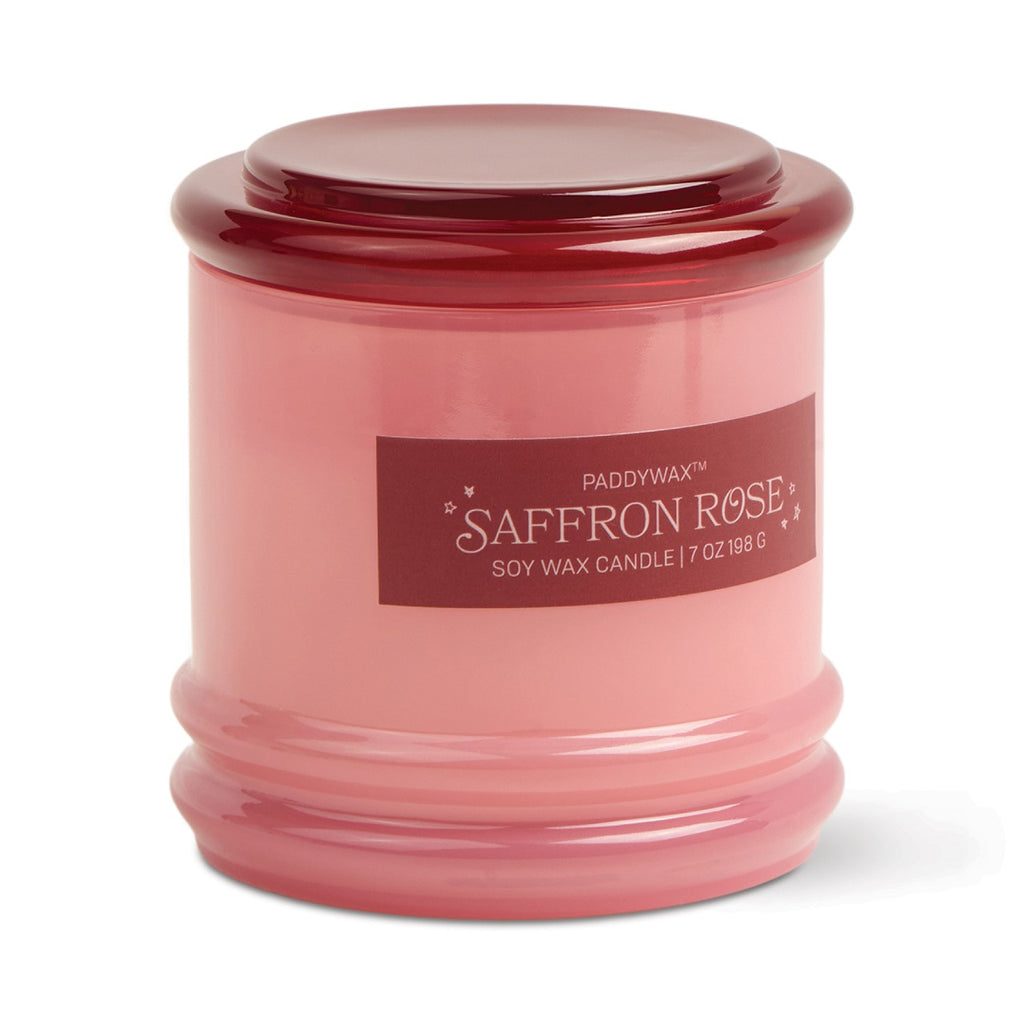 Saffron Rose Stack Candle - 7oz Paddywax Home - Candles - Incense, Diffusers, Air Fresheners & Room Sprays